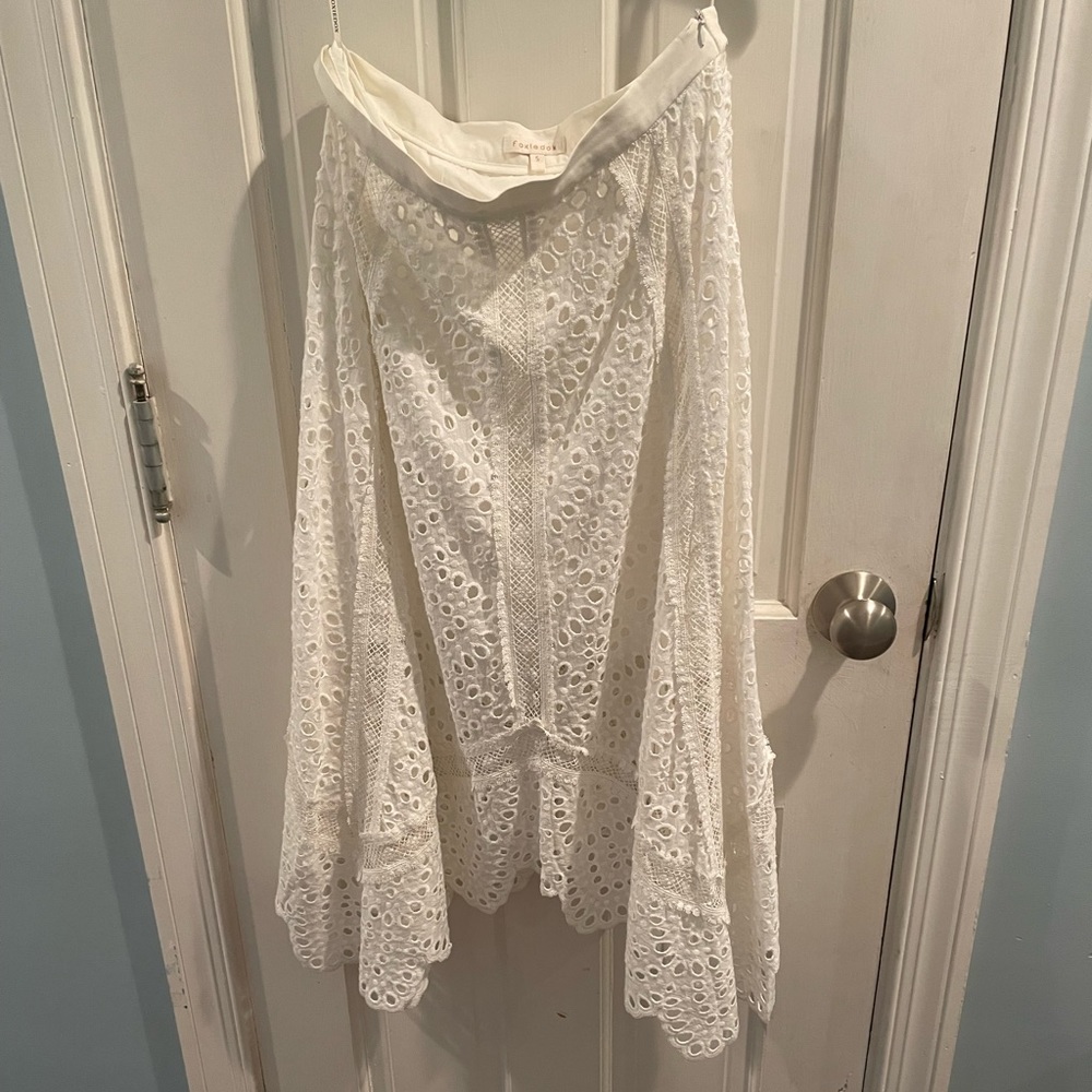 Anthropologie women’s Small Foxiedox white eyelet skirt excellent condition